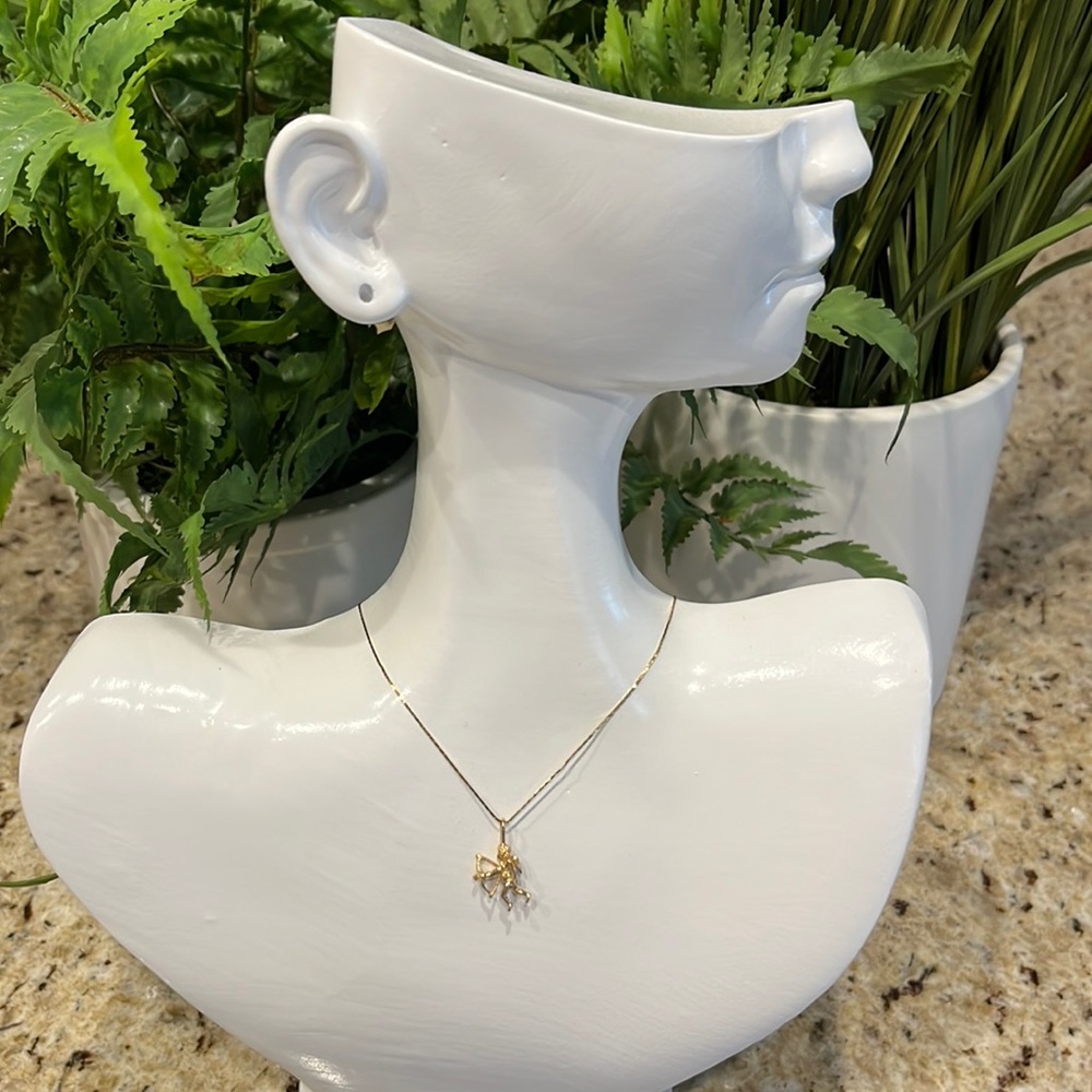 Solid 14K Cupid Pendant
